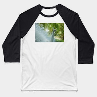 White Peacock close up Baseball T-Shirt